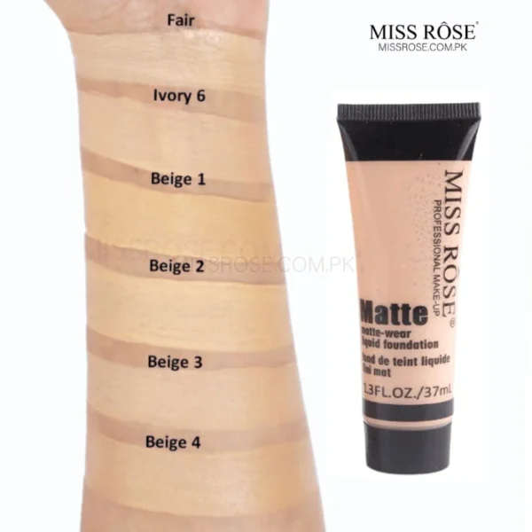 MISS ROSE FULL COVERAGE MATTE FOUNDATION - Image 4